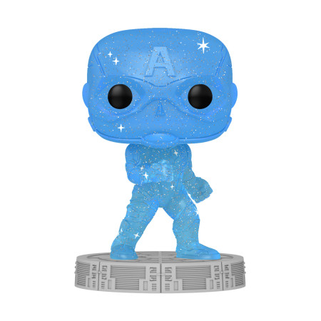 Фигурка Funko POP! Art Series Bobble Marvel Infinity Saga Captain America Blue with Case