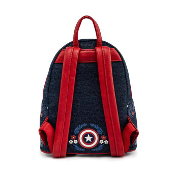 Рюкзак Loungefly Marvel Captain America 80th Anniversary Floral Sheild