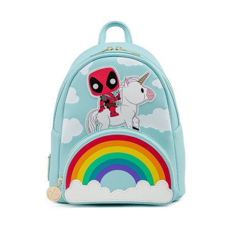 Рюкзак Loungefly POP Marvel Deadpool 3th Anniversary Unicorn Rainbow Mini Backpack