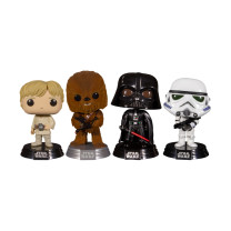 Набор фигурок Funko POP! Bobble Star Wars Luke, Chewbacca FL, Darth Vader, Stormtrooper