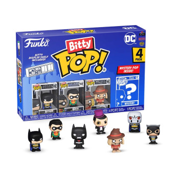 Фигурка Funko Bitty POP! DC Comics S1 Batman+Robin+Scarecrow+Mystery