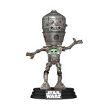 Фигурка Funko POP! Deluxe Star Wars Mandalorian S10 IG-12 with Grogu